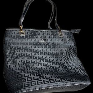 Black Gucci Handbag / Purse with silver Accents
